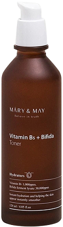 Mary&May~Восстанавливающий тонер с бифидобактериями для сухой кожи~Vitamine В5+ Bifida Toner